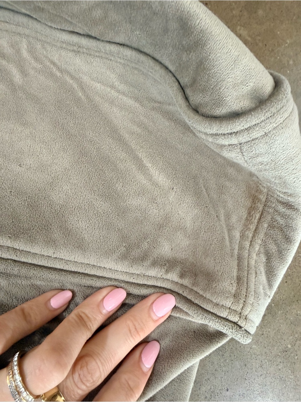 Lovesac taupe padded velvet deep side cover